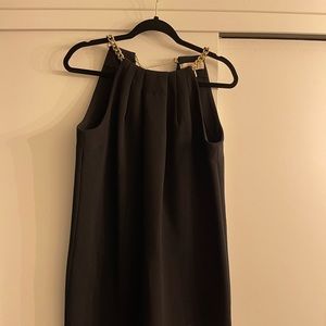 Michael Kors chain neck halter dress in black